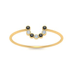 Load image into Gallery viewer, small-arc-stacking-ring-in-yellow-gold-with-black-diamond-in-yellow-gold-FD9430GBLACK-NL-YG.jpg
