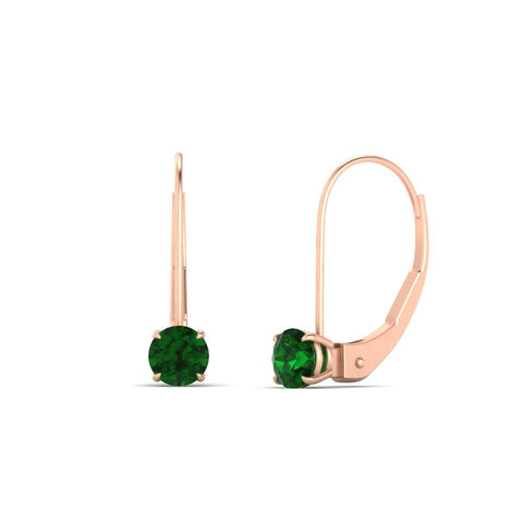 small-round-emerald-studs-lever-back-earring-in-rose-gold-FD-EAR9225ROGEMGR-0.50CT-NL-RG