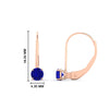 Load image into Gallery viewer, small-round-sapphire-studs-lever-back-earring-in-rose-gold-FD-EAR9225ROGSABL-0.50CT-NL-RG