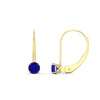 Load image into Gallery viewer, small-round-sapphire-studs-lever-back-earring-in-yellow-gold-FD-EAR9225ROGSABL-0.50CT-NL-YG