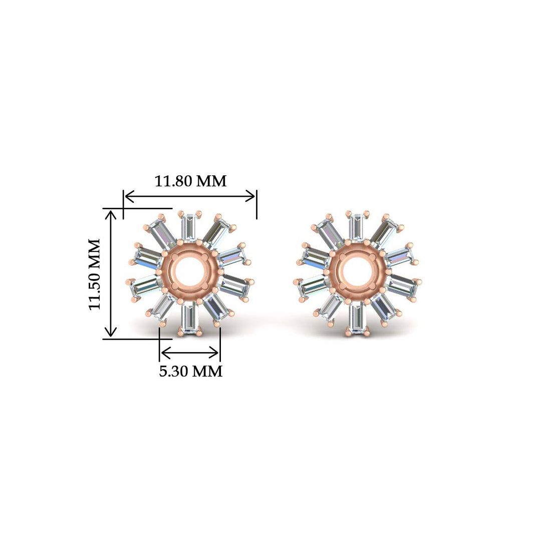 snowflake-shape-baguette-ear-jackets-for-1-carat-stud-in-rose-gold-fdear11508angle2-1.00ct-nl-rg-hw