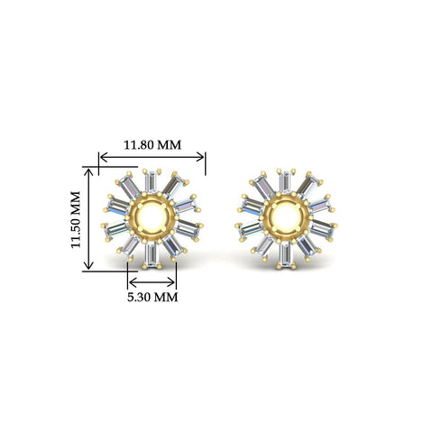 snowflake-shape-baguette-ear-jackets-for-1-carat-stud-in-yellow-gold-fdear11508angle2-1.00ct-nl-yg-hw