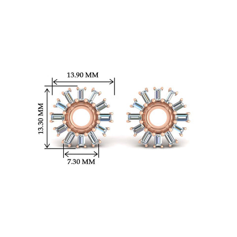 snowflake-shape-baguette-ear-jackets-for-3-carat-stud-in-rose-gold-fdear11508angle2-3.00ct-nl-rg-hw