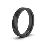 Load image into Gallery viewer, solid-gold-vertical-ribbed-band-ring-in-black-gold-fdm11694bangle2-nl-bg.jpg?v=1776933513