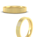 Load image into Gallery viewer, solid-gold-vertical-ribbed-band-ring-in-yellow-gold-fdm11694bangle3-nl-yg.jpg?v=1776933513