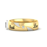 Load image into Gallery viewer, solitaire-2-tone-engraved-diamond-promise-ring-in-yellow-gold-fdm9354-nl-yg-hw