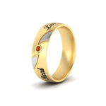 Load image into Gallery viewer, solitaire-2-tone-engraved-orange-sapphire-promise-ring-in-yellow-gold-fdm9354gsaorangle2-nl-yg