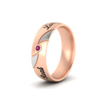 Load image into Gallery viewer, solitaire-2-tone-engraved-pink-sapphire-promise-ring-in-rose-gold-fdm9354gsadrpiangle2-nl-rg