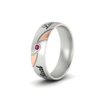 Load image into Gallery viewer, solitaire-2-tone-engraved-pink-sapphire-promise-ring-in-white-gold-fdm9354gsadrpiangle2-nl-wg