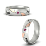 Load image into Gallery viewer, solitaire-2-tone-engraved-pink-sapphire-promise-ring-in-white-gold-fdm9354gsadrpiangle3-nl-wg