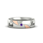 Load image into Gallery viewer, solitaire-2-tone-engraved-purple-amethyst-promise-ring-in-white-gold-fdm9354gvito-nl-wg