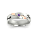 Load image into Gallery viewer, solitaire-2-tone-engraved-purple-amethyst-promise-ring-in-white-gold-fdm9354gvitoangle5-nl-wg