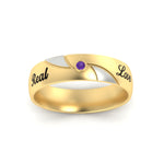 Load image into Gallery viewer, solitaire-2-tone-engraved-purple-amethyst-promise-ring-in-yellow-gold-fdm9354gvitoangle5-nl-yg