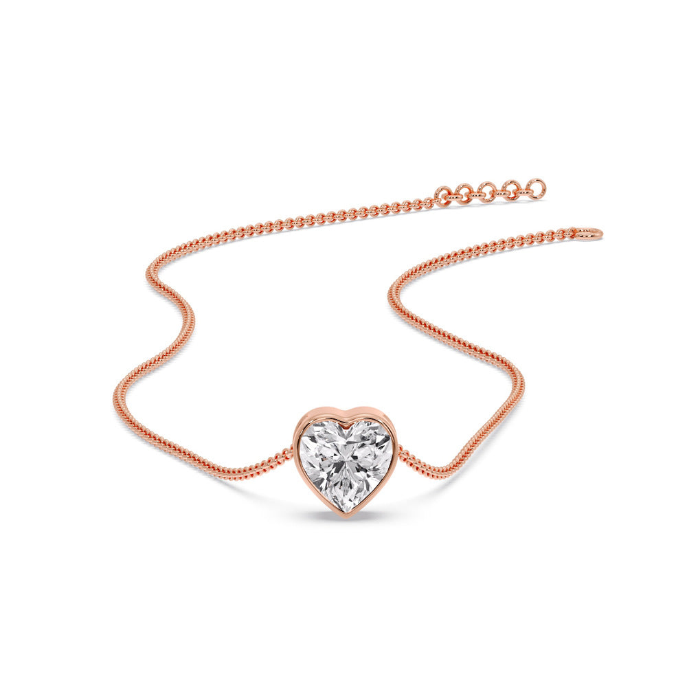 Solitaire Bezel Heart Shape Pendant
