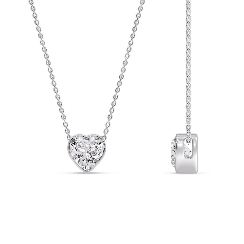 Solitaire Bezel Heart Shape Pendant