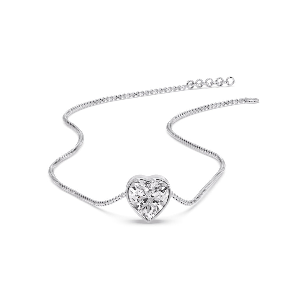 Solitaire Bezel Heart Shape Pendant