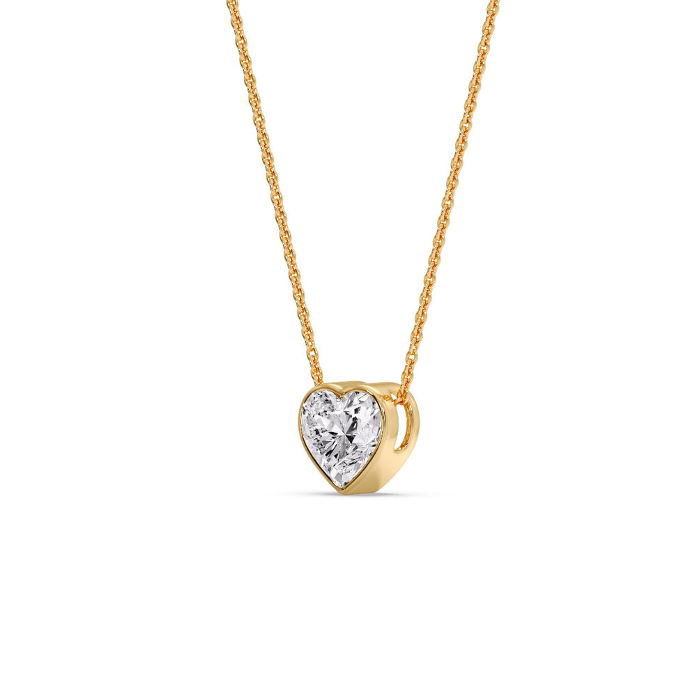 Solitaire Bezel Heart Shape Pendant