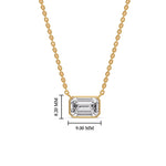 Load image into Gallery viewer, Emerald Diamond Bezel Set Solitaire Pendant
