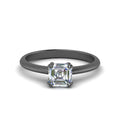 Thumbnail 13 - Asscher Cut Solitaire Knife Edge Engagement Ring