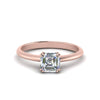 Load image into Gallery viewer, Asscher Cut Solitaire Knife Edge Engagement Ring