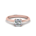 Thumbnail 5 - Asscher Cut Solitaire Knife Edge Engagement Ring