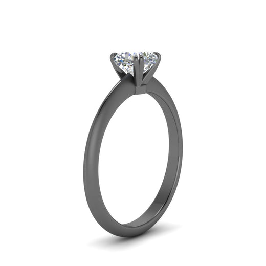 Cushion Cut Solitaire Knife Edge Engagement Ring