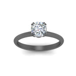 Load image into Gallery viewer, Cushion Cut Solitaire Knife Edge Engagement Ring
