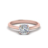 Load image into Gallery viewer, Cushion Cut Solitaire Knife Edge Engagement Ring