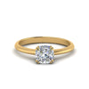 Load image into Gallery viewer, Cushion Cut Solitaire Knife Edge Engagement Ring