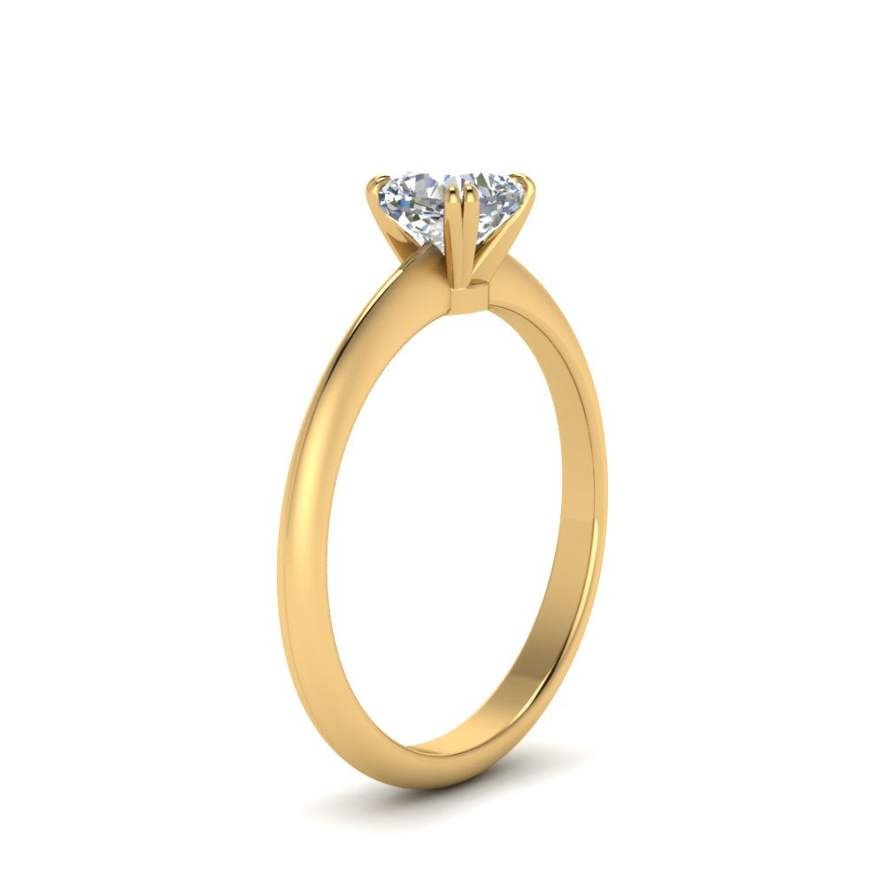 Cushion Cut Solitaire Knife Edge Engagement Ring