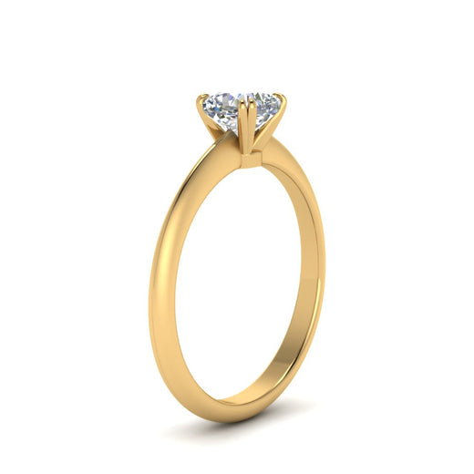 Cushion Cut Solitaire Knife Edge Engagement Ring