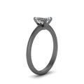 Thumbnail 16 - Emerald Cut Solitaire Knife Edge Engagement Ring