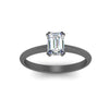 Load image into Gallery viewer, Emerald Cut Solitaire Knife Edge Engagement Ring