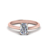 Load image into Gallery viewer, Emerald Cut Solitaire Knife Edge Engagement Ring