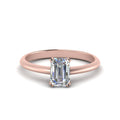 Thumbnail 5 - Emerald Cut Solitaire Knife Edge Engagement Ring