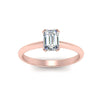 Load image into Gallery viewer, Emerald Cut Solitaire Knife Edge Engagement Ring
