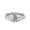 Load image into Gallery viewer, Emerald Cut Solitaire Knife Edge Engagement Ring