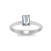 Load image into Gallery viewer, Emerald Cut Solitaire Knife Edge Engagement Ring