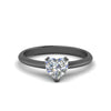 Load image into Gallery viewer, Heart Shaped Solitaire Knife Edge Engagement Ring