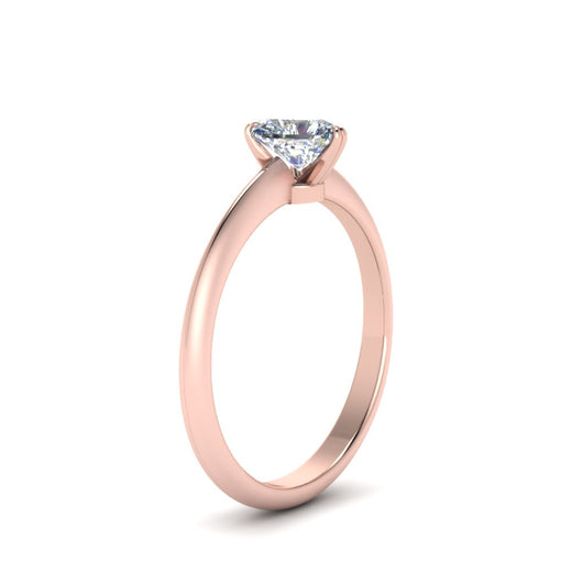 Heart Shaped Solitaire Knife Edge Engagement Ring