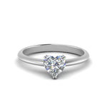 Load image into Gallery viewer, Heart Shaped Solitaire Knife Edge Engagement Ring