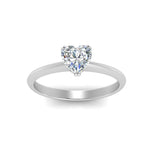 Load image into Gallery viewer, Heart Shaped Solitaire Knife Edge Engagement Ring