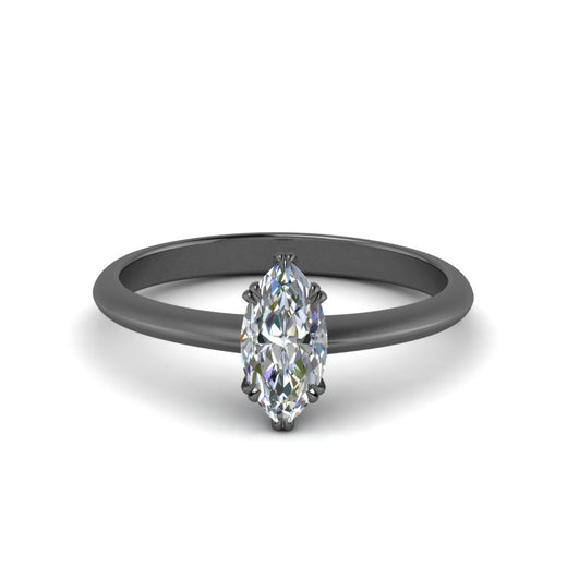 Marquise Cut Solitaire Knife Edge Engagement Ring