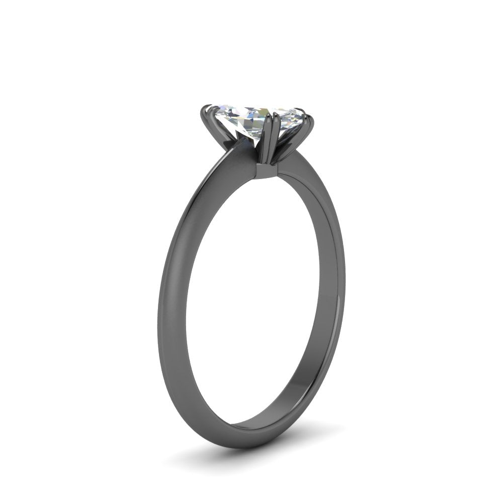 Marquise Cut Solitaire Knife Edge Engagement Ring