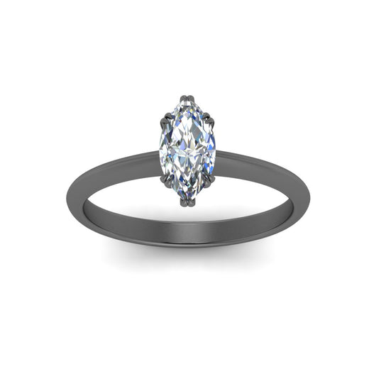 Marquise Cut Solitaire Knife Edge Engagement Ring