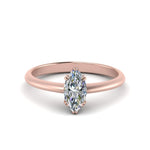 Load image into Gallery viewer, Marquise Cut Solitaire Knife Edge Engagement Ring
