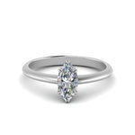 Load image into Gallery viewer, Marquise Cut Solitaire Knife Edge Engagement Ring
