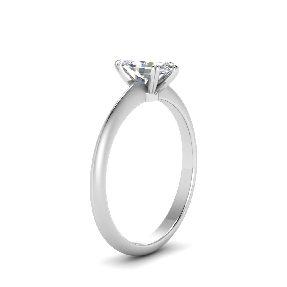 Marquise Cut Solitaire Knife Edge Engagement Ring