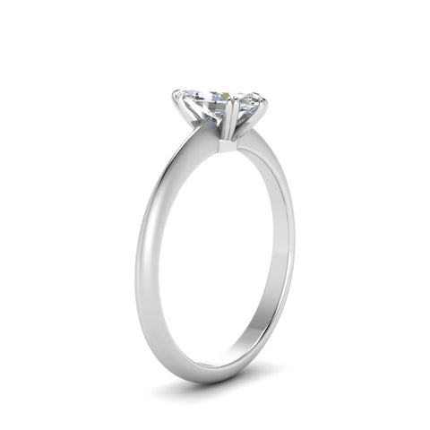 Marquise Cut Solitaire Knife Edge Engagement Ring