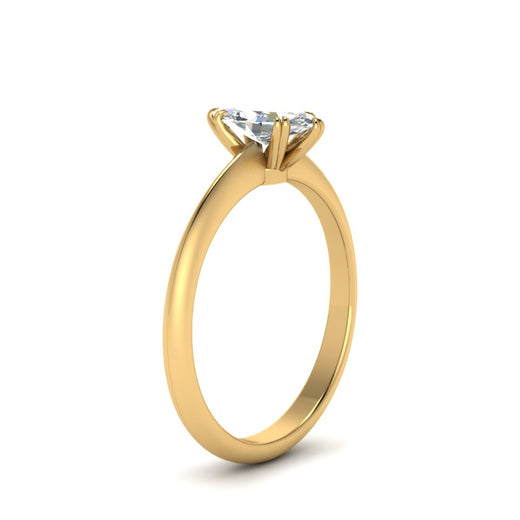 Marquise Cut Solitaire Knife Edge Engagement Ring